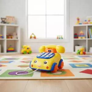 윈펀 말하는 아기전화기 소리나는 멜로디완구 바퀴 끌기놀이 전화놀이 자동차 버튼식 장난감