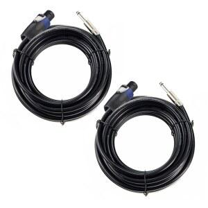 UMOKI 2PCS 50피트 12게이지 스피크온에서 1/4인치 남성 스피커 케이블-50피트 12AWG 1/4 스테레오 오디오 인터커넥트 코드-2