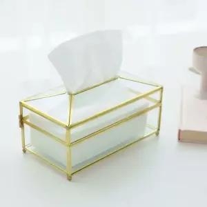 골드 각티슈 휴지 티슈 케이스 커버 디스펜서 곽 [엔틱 GOLD 사각 티슈박스 통 보관함