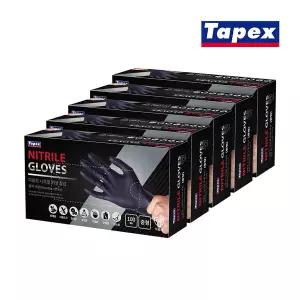 [테이팩스]무분말 니트릴장갑 100매(블랙) 중 X 5개