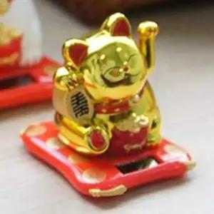 일본 TFM154O8 소품 복 고양이 마네키네코 개업선물 소 골드