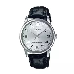 [신세계라이브쇼핑]카시오 MTP-V001L-7B 남성 라운드 아날로그 가죽 손목 시계