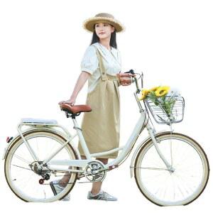 클래식 바구니 출퇴근 모던자전거 통근 스마트 가벼운 쌀집 자전거 여성자전거 조립