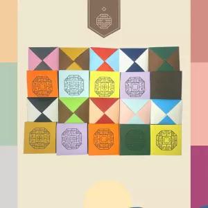 딱지 완성품 전통놀이 고급종이 딱지치기 5개입 1세트 색상 랜덤발송