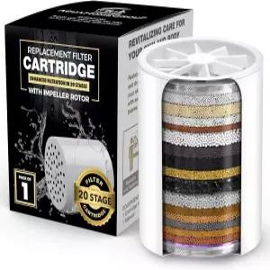 아쿠아홈그룹 20단계 프리미엄 샤워 필터 교체 카트리지(스핀 프로펠러 포함) - 유사한 디자인의 15단계 및