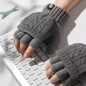 겨울 방한 풀립 반장갑 니트 터치장갑 등산 야외 보온장갑