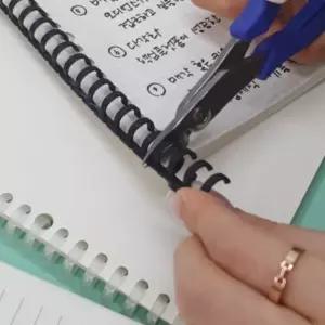 자기제본 루즈링 제본홀더 클릭링 블랙 12mm 자가제본 도구 핀형 제본장치