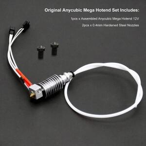 애니큐빅 I3 메가 핫엔드 12V용 J1UL1N  E3D V6 노즐용 경화강 0.4mm 2개 포함  익스트루더 프린트