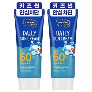 터치미 키즈 데일리 선크림 유아 저자극 썬크림 SPF50+PA+++ 60ml 2개