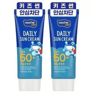터치미 키즈 데일리 선크림 유아 어린이 저자극 썬크림 SPF50+PA+++ 60ml 2개