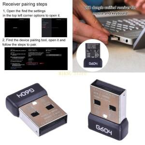 G604 마우스와 호환 여행 친화적인 게이밍 수신기 어댑터 베스트
