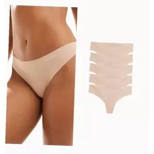 [Calvin Klein]UNDERWEAR CK 캘빈클라인 여성 심리스 누디 티팬티 베이지 5종세트 698299