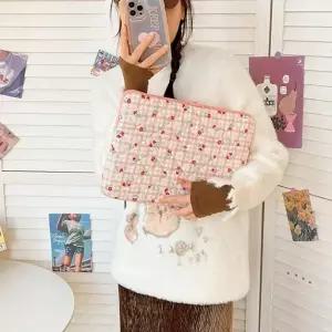 *당일배송* 노트북 파우치 레드잔꽃 누빔 노트북 가방 맥북 아이패드 테블릿 13인치 14인치 15인치 16인치