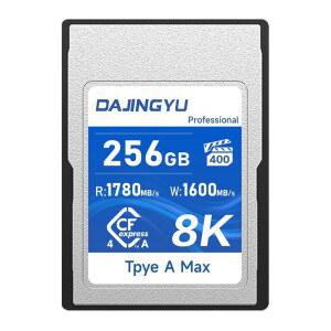 DAJINGYU 256GB CFExpress 타입 A 메모리 카드 VPG400 1600MB /s 쓰기 1780MB 소니 카메라 알파 A1 /a7iii /FX3 /FX6 /a7iv와의 충격 방지 호환성 읽기