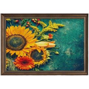 유화그리기세트 해바라기 diy 명화그리기 플란체 G16-해바라기다섯송이 키스