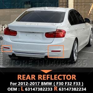 2012- BMW 호환 F30 F32 F33 320i 335i 범퍼 리어 리플렉터 테일 라이트 63147382233