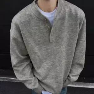 패션 간절기 데일리 헨리넥 스웨터 심플 남성 겨울 트 WFLQN2S