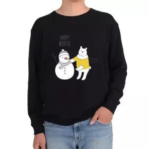 기모맨투맨 눈사람 강아지 겨울 winter그림 다양한색상 전사이즈 (WFKIX90)