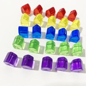 토큰 마크 보드 게임에 대 한 50PCS 13*10*10MM 아크릴 투명 작은 집 체스 조각 DIY 악세서리