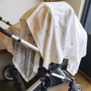 모기장 유모차 아기자기한 디자인 햇빛 가리개