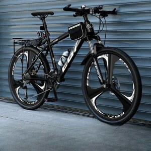 중학생 자전거 24인치 초등자전거 미니벨로 가벼운 통학용 산악자전거 초등학생 장보기 흰색