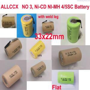 ALLCCX Ni-Cd Ni-Mh 45SC SC 배터리 1.2V 1500mAh 단일 플랫 및 용접 다리