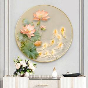 품격인테리어 행운 연꽃과 그림 카페인테리어 물고기 A형 일식집 돈나무 유화그리기 해바라기 액자