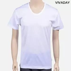 VIVADAY-AB89 면100수 남성용 반팔런닝 W7015BD