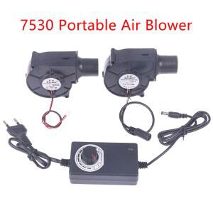 보일러 팽창 탱크 휴대용 공기 송풍기 원심 방사형 냉각기 7530 제련 금속 선풍기 바베큐 냉각 선풍기 DC 12V 24V 2500R