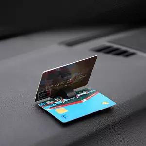 차량용 명함꽂이 카드 홀더 접착식 통행권 신분증 수납 미니 메모 거치대