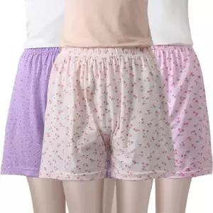 순면 여자 트렁크 팬티 엄마 할머니 사각 면 팬티 이지웨어 3장세트 P03B