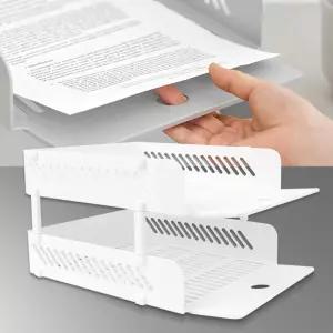 시스맥스 EL 서류받침 2단 문서트레이 정리화일보관 받침대 보관대 서류함 문서대 책상수납함 정리함 다용