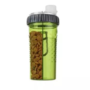 미니 휴대용 물병 간식통 강아지 외출 산책 손가락걸이 밥통 물과 간식을 한번에애견통 분리형통 애완견통