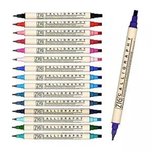 고품질 캘리그라피 마커 MS 3400 미술 캘리그라피마카 일본마카 MS3400 캘리그라피 ZIG 컬러마카 WFHW3IY