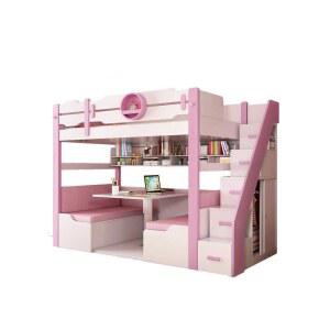 이층 2층 침대 발판 복층 어른 수납형 공주 철제2층침대 책장형 학생 서랍 손잡이