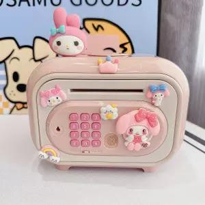 지문인식 소형금고 대용량저금통 미니금고 자동저금통 저금통 비밀번호 동