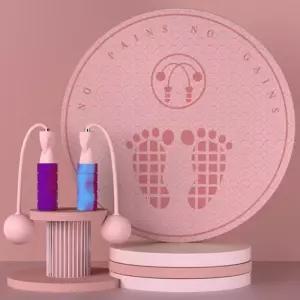 더망고플래닛 원형 착지매트 실버체조매트 방음매트 점핑매트