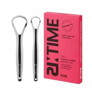 크리오 덴티메이트 리타임 올스테인리스 420 백태제거 혀클리너 스푼타입 2입x2세트