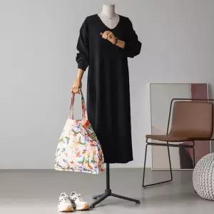 (안나앤플러스) 블린 브이 니트 원피스[드레스CZR38] 빅사이즈