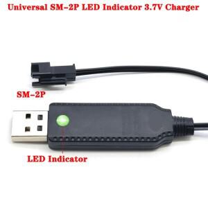 3.7V 리튬 배터리 충전기 SM-2P용 USB LED 케이블 RC 자동차 항공기 부품 쿼드콥터  커넥터