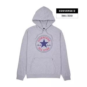 CONVERSE 컨버스 올스타 패치 스탠다드핏 풀오버 후디 그레이 헤더 10025469-A03 916283