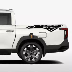 무쏘 Q300 PRO 4X4 적재함 사이드 라인 데칼스티커- NO.1260