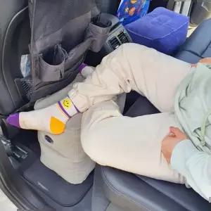 뒷자석매트 차량매트 차량용발받침 에어발쿠션 다리 받침대 2단 2컬러