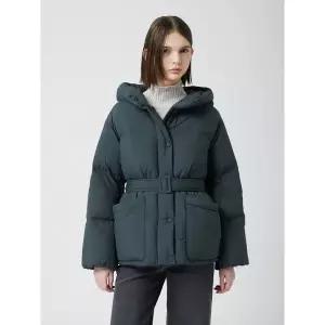 [CC콜렉트](강남점)후디 벨티드 하프 다운_C254PSG805