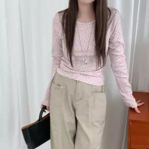 코스볼 코튼 플라워 긴팔티 