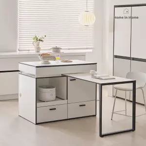 [홈인홈]마음에 드는 E0 광폭 렌지대 확장형 아일랜드 식탁 도어형_W51