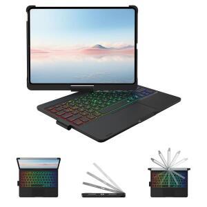 iPad Air 11인치(2024 M2) 및 Pro 11(4세대3세대2세대1세대)용 터치 키보드 케이스: 멀티 트랙패드 7가지