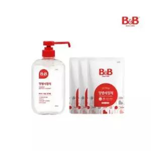 비앤비 젖병세정제 액상 용기형 600ml 1개 +리필형 500ml 3개