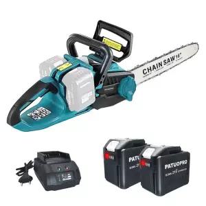 고지톱 충전식 전기톱 PATUOPRO 42V 브러시리스 전기 톱 16 인치 무선 휴대용 전동 공구 Makita 18V 배터리