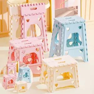 발판 이지 폴딩 스툴 플라스틱 휴대용 간이 의자 특대